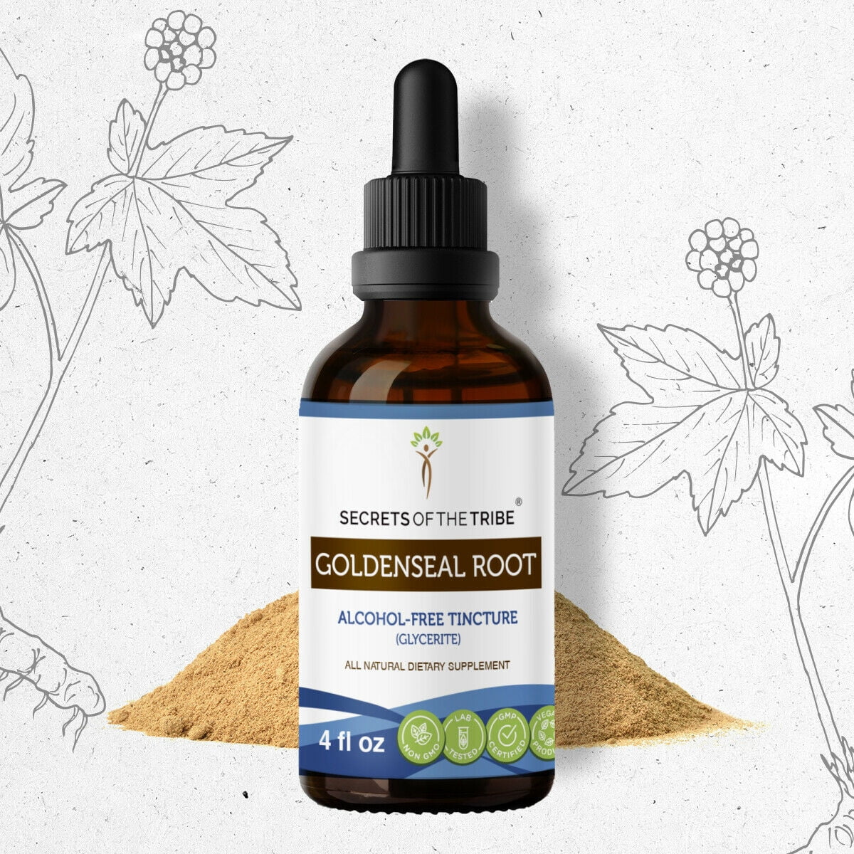 Goldenseal Root Tincture AlcoholFREE Extract, Responsibly farmed