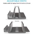 thumbnail image 4 of (Version Améliorée) Support d'Ordinateur Portable Vertical, Support d'Ordinateur Portable Réglable (jusqu'à 17,3 Pouces) Compatible pour MacBook Pro / Air, Surface Microsoft, Ordinateurs Portables de Jeu, (Gris), 4 of 7