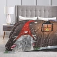 thumbnail image 5 of Christmas Gnome Printed Throw Blanket，Kids Adults Soft Lightweight Flannel Fleece Blanket for Couch Sofa Bed Living Room 60"×80", 5 of 9