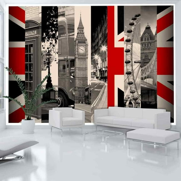Tiptophomedecor Cityscape Wallpaper Wall Mural - Symbols Of London