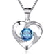 thumbnail image 4 of Colgante Corazón Mujer - Plata con Colgante Corazón en Oro Blanco de 18K y Piedras Circonitas. Cumpleaños perfecto, día de la madre o regalo., 4 of 5