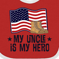 thumbnail image 4 of Inktastic My Uncle is My Hero Military Nephew Boys or Girls Baby Bib, 4 of 4