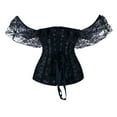 thumbnail image 3 of Hvyesh Women’s Vintage Off Shoulder Corset Bustier Lace Up Boned Overbust Corset Renaissance Corset Tops for Women, 3 of 4