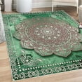 thumbnail image 1 of Ethnic Decorative Rug, Mystic Mandala Culture Karma Calmness and Harmony Boho Design, Quality Carpet for Bedroom Dorm and Living Room, 6 Sizes, Dried Rose, by Ambesonne, 1 of 4