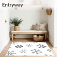 thumbnail image 3 of ODIKA 8'x10' Machine Washable Non-Slip Area Rug, Nordic Snowflake Interlocking with Delicate Filigree Motifs High Traffic Rug with Pad, White, 604264, 3 of 8