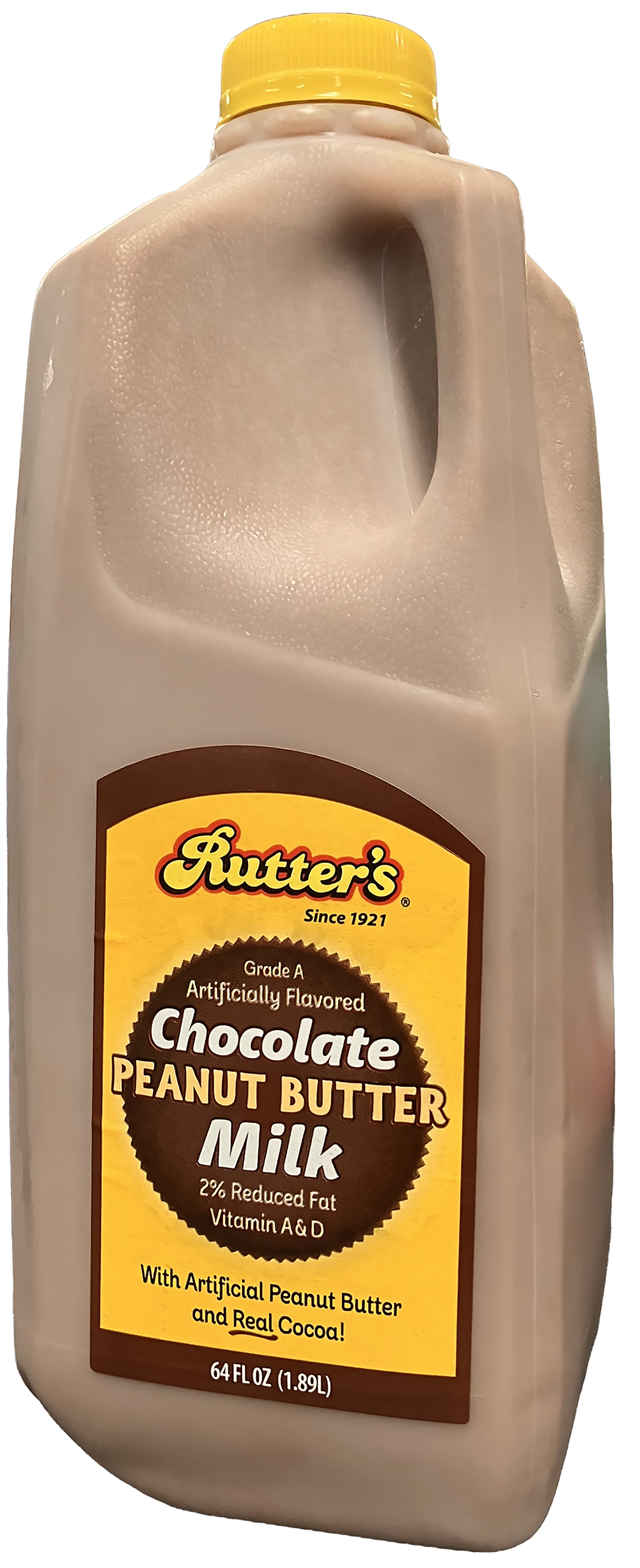Rutters Chocolate Peanut Butter Milk, Half Gallon, Plastic Jug