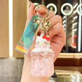 thumbnail image 3 of Sanrio-Llavero de dibujos animados Cinnamoroll, Cuenta de burbuja luminosa, botella de arena movediza, Kuromi, colgante de coche, juguetes, bolsa de regalo, accesorios, 3 of 4