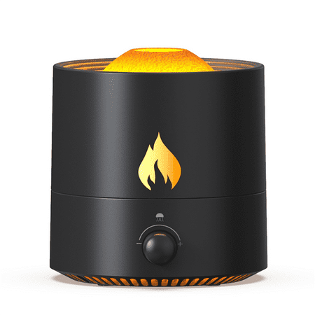 

320ML Simulation Flame Aromatherapy Essential Oil Diffuser Stress Relieve Jellyfish Smoke Ring Humidifier A