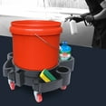 thumbnail image 6 of 220-331lbs PP Bucket Dolly Wash Professional Bucket Dolly 360-Degree Rotateing Bucket Dolly with Two Brakable Pulleys, 6 of 13