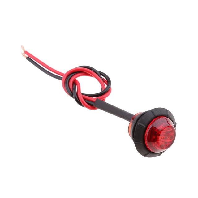 Lámpara LED de señal de giro lateral de 10 V-30 V para exterior de camión o RV rojo