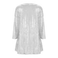 thumbnail image 5 of Women's Sparkle Cardigan - 3/4 Sleeve, Open Front, Sequin Embellished Loose Top,Size 3XL, 5 of 5