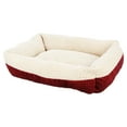 Aspen Pet Rectangular Pet Cat Bed, Red