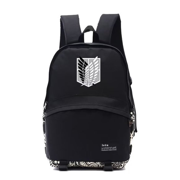 Mochila de gran capacidad MANYU con estampado de alas de ataque de Titán