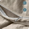 thumbnail image 4 of Bare Home Sandwashed Duvet Cover Set - Ultra-Soft - Premium 1800 Collection - 3 Piece - King, Pebble, 4 of 7
