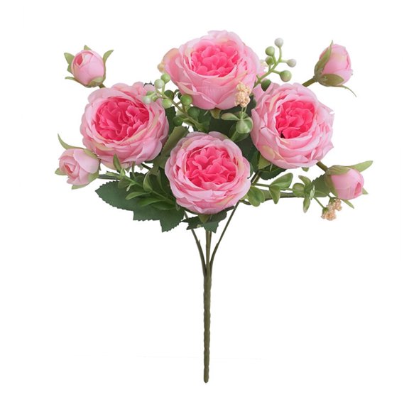 Artificial Rose Bridal Bouquet, Realistic Fake Floral Roses, Great for Wedding Event Decor Home Space & Rose Wall Decoration