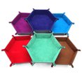 thumbnail image 4 of Dice Tray Folding Dice Rolling Tray with PU Fleece Lining Stand Storage Box for Tabletop Games Metal Dice, 4 of 8