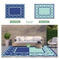 thumbnail image 2 of DEORAB 9'X12' Outdoor Rug Clearance Waterproof Patio Mat Reversible Plastic Camping Carpet,Royal Blue & Blue Green, 2 of 6