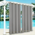 thumbnail image 3 of SHANNA 10 Pack Outdoor Curtains for Garden Patio Gazebo Pergola, Waterproof Windproof Double Grommet(Top and Bottom) Outdoor Drapes, Light Gray, 52*84 in, 3 of 10