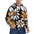 thumbnail image 2 of Fotbe Men's Hoodie with Yellow White Daisy Pattern Pattern - Kangaroo Pocket Pullover Hooded Sweatshirt, Perfect for Daily Wear, Travel, and Home-3X-Large, 2 of 7