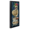 thumbnail image 3 of Stupell Industries Farmhouse Chicken on Bookstack Animals Painting Black Floater Framed Canvas Art Print Wall Art, 15 x 31, 3 of 9