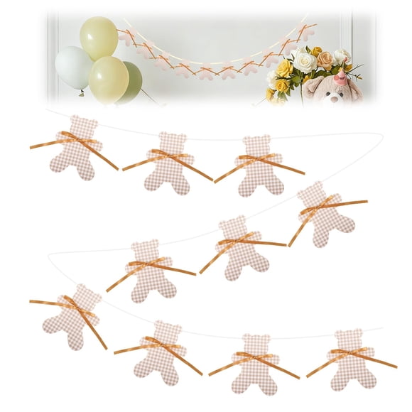 Guirnalda de Osito de Peluche Ryetvok Neutral Boho para Baby Shower