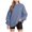 Navy, variant on Splozh Sweatshirt for Women Crewneck Women Fall and Winter Casual Fashion Solid Color Round Neck Long Sleeve Pullover Basic Sweatshirt Wine,XL