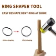thumbnail image 2 of NIUPIKA Wooden Ring Mandrel Reshape Rings Shape Tools Set with Jewelry Hammer Mallet Rubber Ring Size Adjust Tool, 2 of 5
