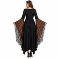 thumbnail image 3 of Witch Costume Women Halloween Costumes 2026 Bat Sleeve Dress Vampire Renaissance Medieval Adult Gothic Dresses Silver M, 3 of 6