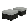 thumbnail image 5 of Better Homes & Gardens Bellamy Outdoor 2pk Ottomans, Dark Brown Wicker/Gray Cushion, 5 of 7