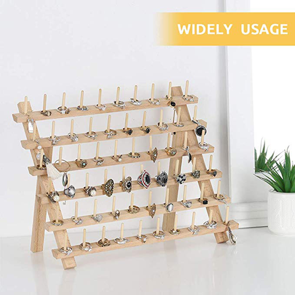 Sewing Tool Thread Rack Wooden Organizer Solid Wood Folding Sewing Thread  Holder Frame; Sewing Tool Thread Rack Wooden Organizer Sewing Thread Holder  Frame 