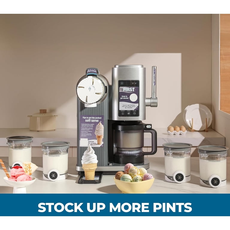 TAVENE 4 Pack Swirl Ice Creami Makers Pints & Lids for Ninja NC700