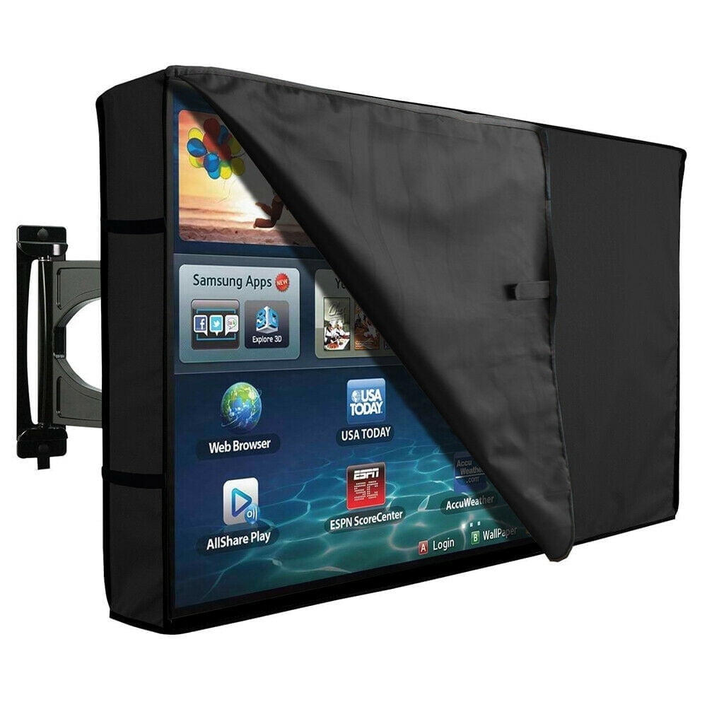 Outdoor TV Cover 30 to 32 inch LED Flat TV Screen Protector 600D Thick Fabric Television Weatherproof Dustproof Protect with Waterproof Zipper