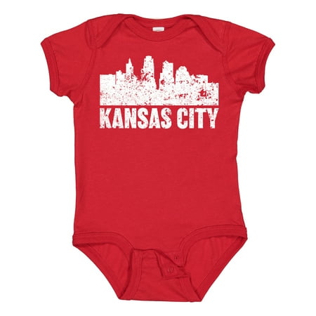 

Inktastic Kansas City Skyline Grunge Gift Baby Boy or Baby Girl Bodysuit