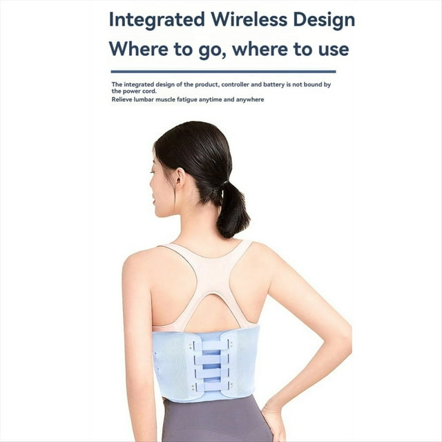 Wireless Ems Waist Massager Intelligent Timing Belt with Heat and Vibration Function Three-Mode Body Shaping Belt,1*Waist massager