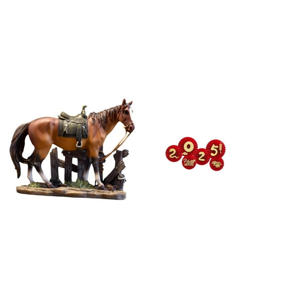 Figura de caballo,Figura coleccionable de caballo en miniatura,Adorno de caballo de resina,estatua de animal,decoración para el hogar,Abanicos plegables festivos,Decoraciones de abanicos de