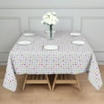 thumbnail image 6 of Christmas Square Tablecloth 52x52 Inch – Waterproof Polyester Printed Table Cover, Wrinkle Resistant & Washable for Kitchen Dining Picnic Party Decor, Single-v4-15, White, 6 of 6
