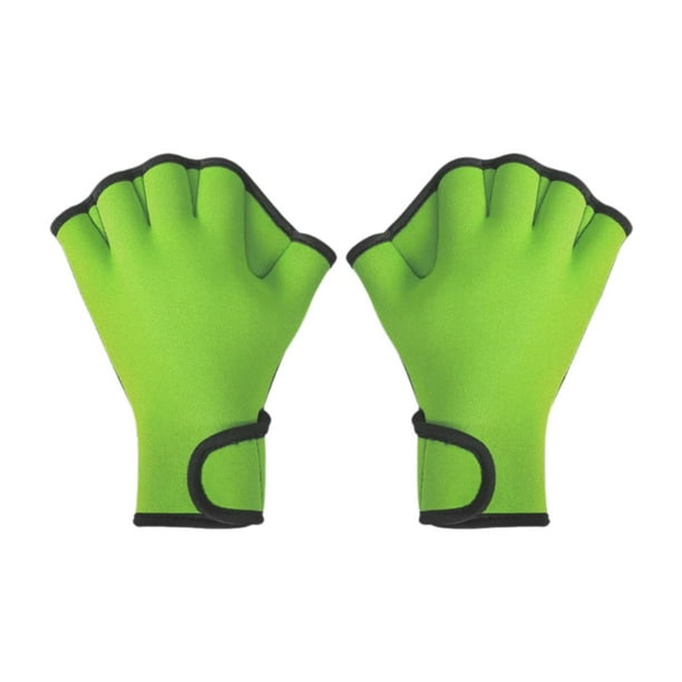 Guantes de natación con membrana, guantes de buceo, guantes acuáticos para buceo, surf, piscina y ejercicio. Verde
