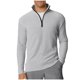 thumbnail image 1 of pstuiky Camisas de invierno de manga larga para hombre, Top deportivo de manga larga con cuello alto y media cremallera para hombre, color liso Tops de talla grande para hombre xxl, 1 of 6
