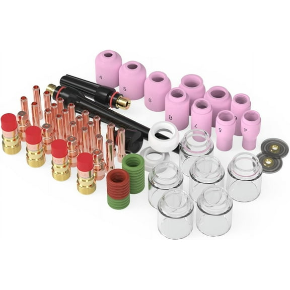 YesWelder 71Pcs TIG Torch Stubby Gas Lens Welding Accessory Kit