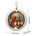 thumbnail image 3 of Christmas Tree Decorations Featuring 3-Inch Flat Cardinal Design, Rustic Christmas Decor for Tree & Wall Display, Holiday Ornament & Home Gift, 3 of 6