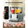 thumbnail image 2 of VEVOR Slushie Machine, 4L/135oz x 2 Tank Slushy Machine for Home, No Ice Needed Frozen Drink Maker, Margarita Maker with Self-Cleaning, for Frozen Margaritas, Frappés, Milkshake & More, 2 of 9