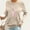 Beige, variant on EchfiProm Long Sleeve Tops for Women Breast Cancer Pullover Crew Neck Relaxed Fit Beige Casual Womens T-Shirt