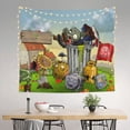 thumbnail image 3 of Plants Vs Zombies Wall Tapestry Cartoon Poster Wall Hanging Tapestry for College Dorm Living Room Bedroom Decoration 40x60 Inch, 3 of 8