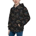 thumbnail image 2 of Sigee Neon Dinosaur for Teenage Zip Up Hoodies Long Sleeve Sweatshirts-Small, 2 of 6