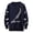Navy, variant on Mens Sweaters Knit Tops Blouse Solid Long Sleeve Crew Neck Printed Graphic Casual Fall Winter Pullover