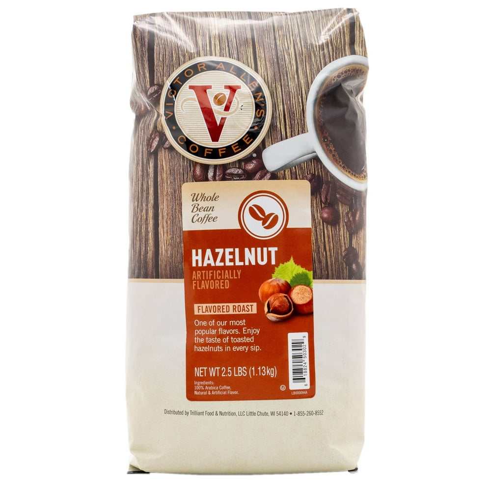 Victor Allen's Coffee Hazelnut, Medium Roast, Whole Bean Coffee, 2.5 Bag