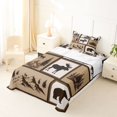 thumbnail image 5 of Manfei Jungle Wildlife Twin Sheets,Mountain Pine Bedding,Brown,3pcs,1 Fitted Sheet and 1 Pillowcase, 5 of 6