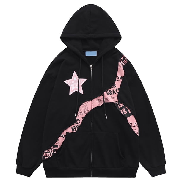 Sudadera con capucha para hombre, sudadera con capucha vintage de gran tamaño, sudadera con capucha con estampado de letras gráficas de dibujos animados para mujer, sudadera con capucha XL
