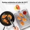 thumbnail image 4 of Pinzas de cocina 7 9 12 pulgadas puntas de silicona antiadherentes resistencia al calor 600 ºF mango acero inoxidable 18/8 para parrilla ensalada barb, 4 of 8