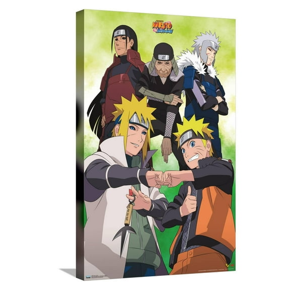 Naruto Shippuden - Green Canvas Wall Poster, 14.725" x 22.375"